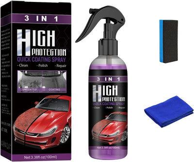 3 in 1 High Protection Quick Car Coating Spray Kits,3 in 1 Ceramic Car Coating Spray,Quick Coat Car Waxes Polish Spray for Cars,Car Scratch Nano Repair Spray,Easy to Use (4)