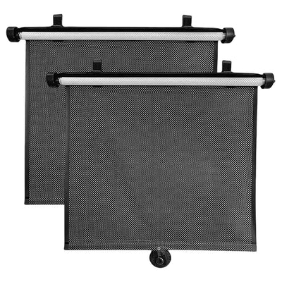 2Pcs Car Retractable Sunshade Curtain 15 Inch Heat-Insulating Side Window Curtain with Suction Cup Telescopic Sunshade Blocking