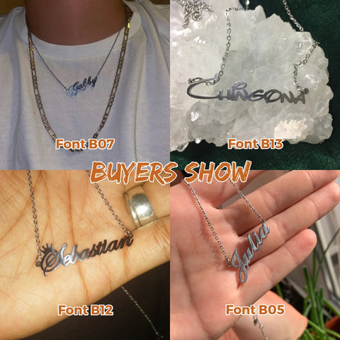 Custom Name Necklace Personality Crown Stainless Steel Necklace for Women Man Customized Jewelry Girlfriend Gift Steel