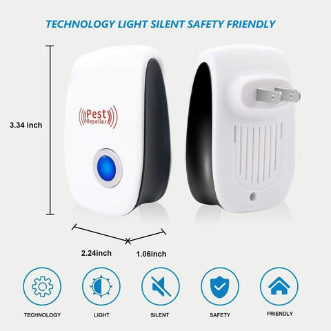 Electronic Pest Reject Control Ultrasonic Repeller Home Bug Rat Spider Roaches