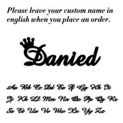 Custom Name Necklace Personality Crown Stainless Steel Necklace for Women Man Customized Jewelry Girlfriend Gift Steel