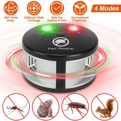 360 Degree Ultrasonic Pest Repellent, Electronic Plug-In Pest Control, Pursuer, Blocker